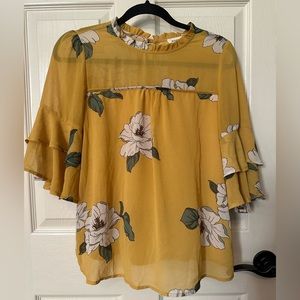 Monteau chiffon blouse. Gorgeous color and print. Women’s size M.